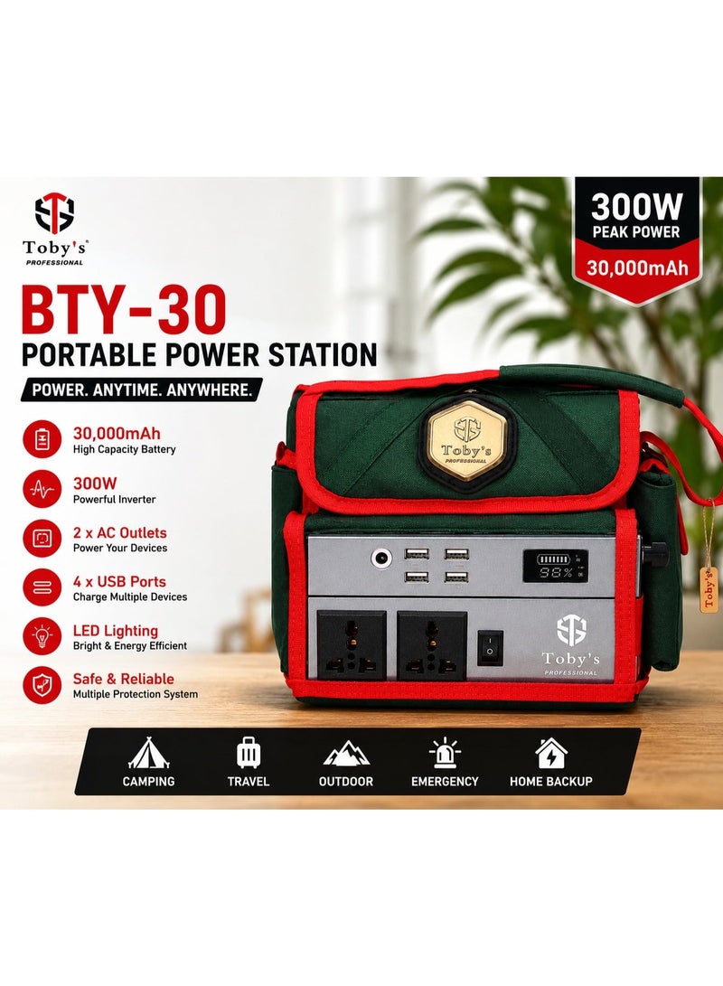Toby's BTY 30A Battery 30000mAh Power, Rechargeable Battery With 300Watts Power Inverter Best For Camping - Image 2