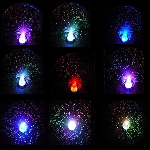 EA E&A Ice Fiber Optic Mood Novelty Lamps Lighting Glacier Lite with Color-Changing Crystals Base - Image 4