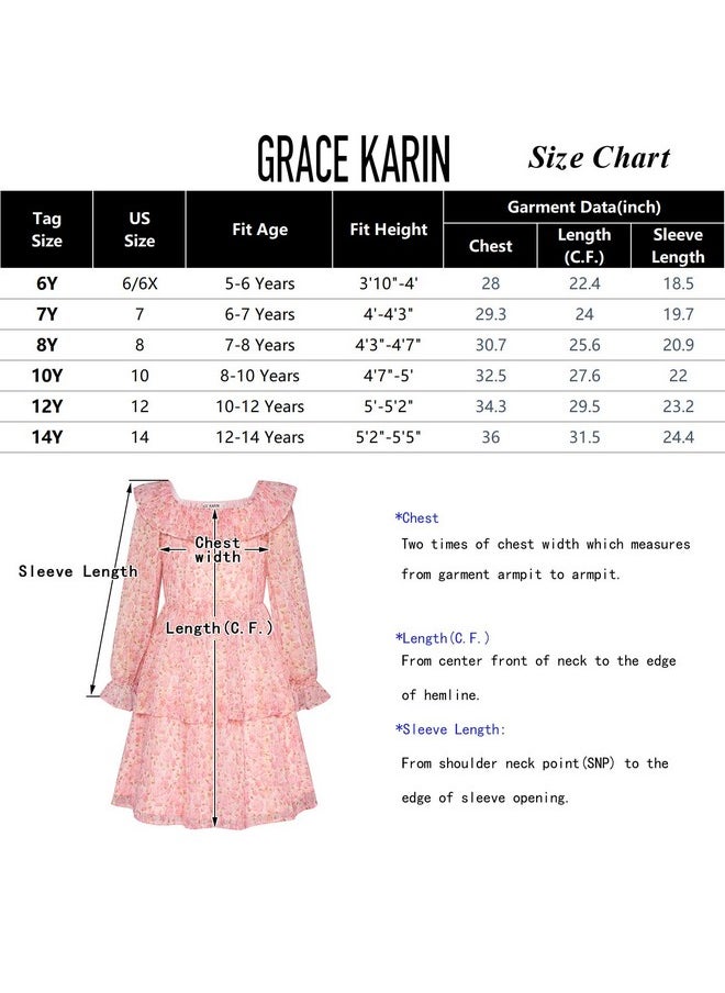 GRACE KARIN Girls Fall Dress Floral Long Sleeve Ruffle Square Neck Elastic Waist Tiered Layer Casual Dresses Burgundy Size 8-10Y - pzsku/Z4B32C379169BCD21AF6CZ/45/_/1740982581/d481e80b-e48e-4a00-b7aa-63d13ab9e843