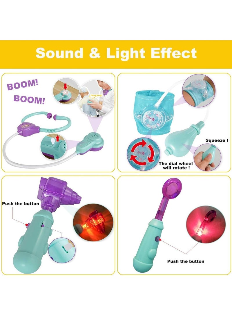 Joshberg Doctor Kit for Kids 24pcs Pretend Play Doctor Dentist Toys  - Image 2