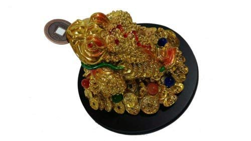 RIPE INDIA RIPE INDIA Three Leg Money Frog with Base Big Size for Wealth Prosperity - Image 3