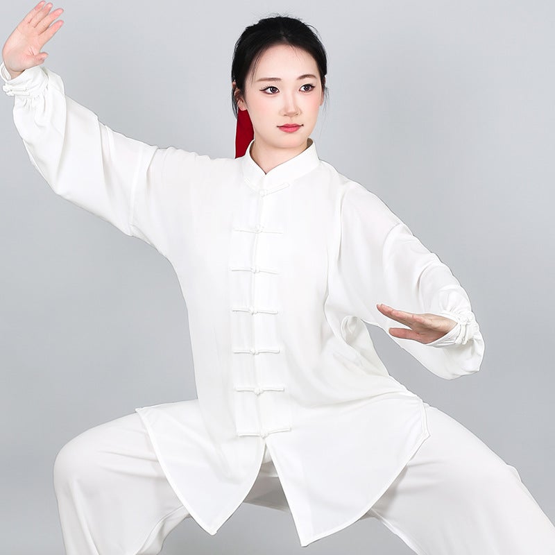 Factory Tai Chi Clothing Women'S Practice Clothing Men'S Tai Chi Clothing Baduanjin Middle-Aged And Elderly Wushu Clothing Table Performance - Image 2