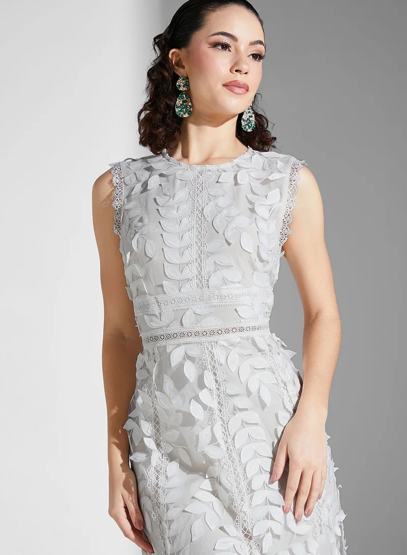Just Me Crew Neck Midi Dress
