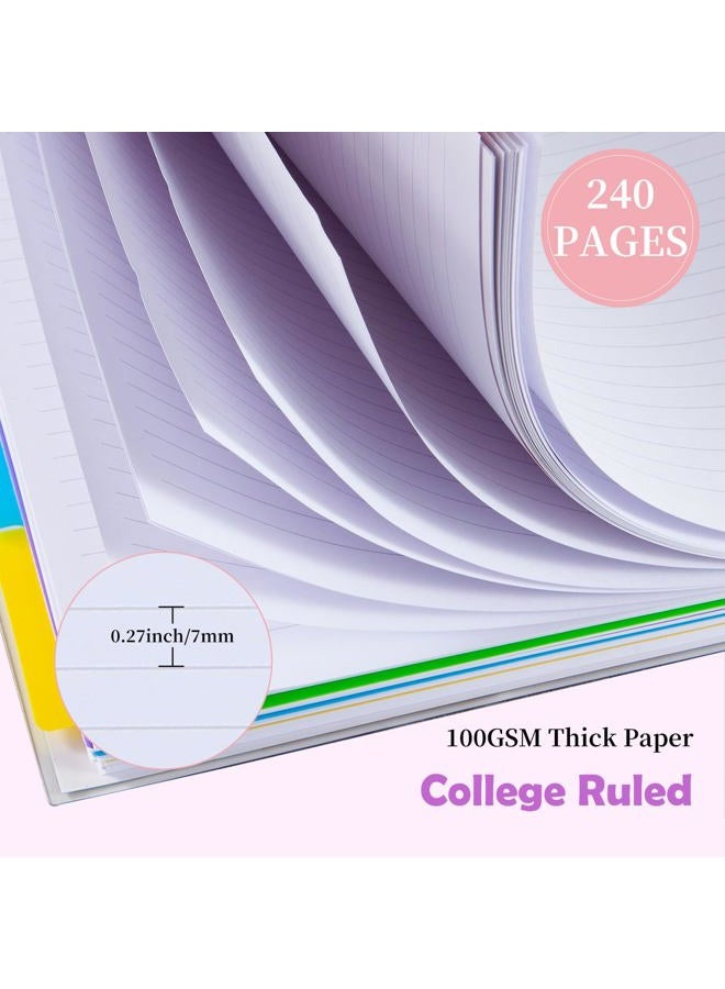 Kutoda 5 Subject Notebook for Work with Removable Dividers Tabs, Large 8.5" x 11 Spiral Lined Notebooks for School Note Taking & Organizer, A4 240 Pages College Ruled Journal for Women & Writing, Purple - Image 4