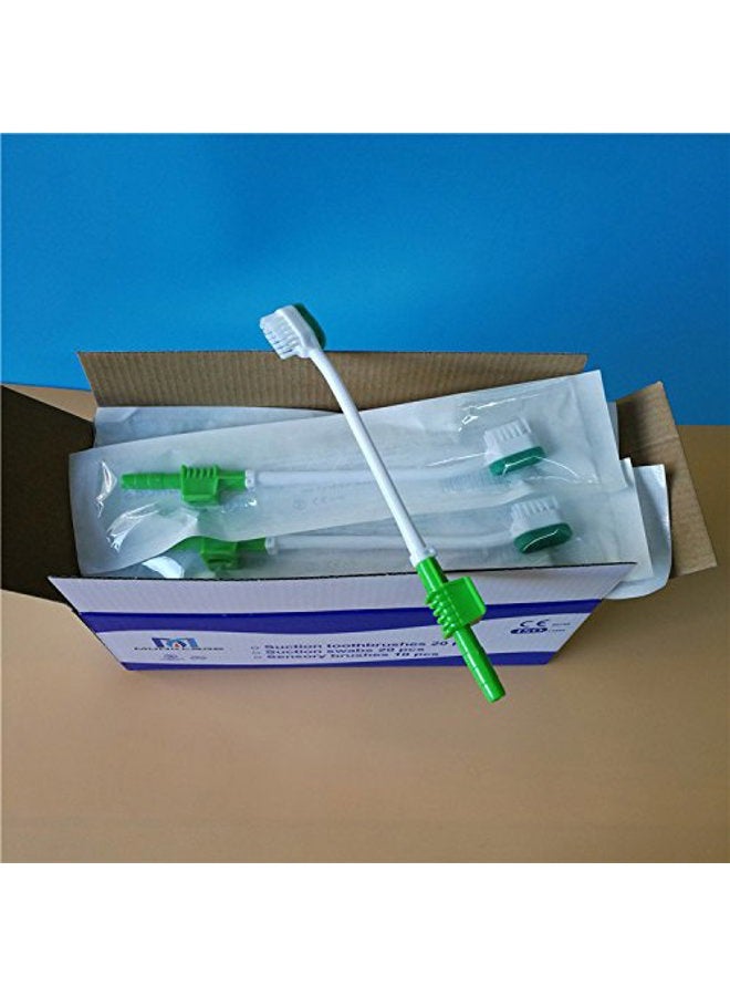 Munkcare ICU Patient Oral Cleaning Disposable Suction Swab Toothbrush Head of Green (BOX of 30pcs) - Image 2