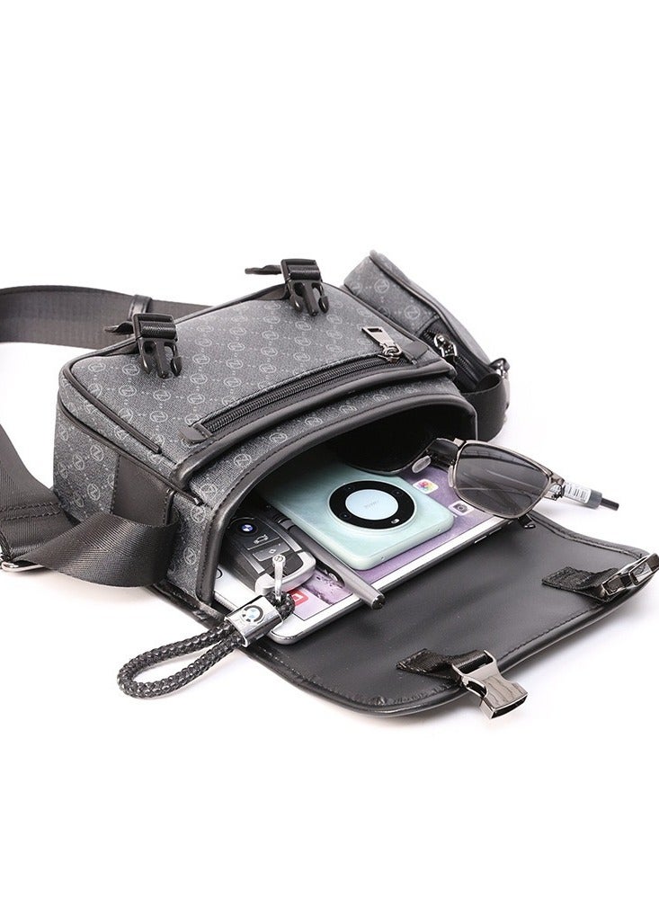 TOVELE5 Men's Classic N Pattern 2-in-1 Business Shoulder  Crossbody Bag  - Image 1