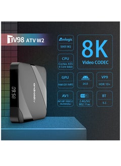 AirYoung 8K Smart TV Box ATV W2 Android 14.0 OS Amlogic S905W2 Set Top Boxes with 5G WiFi Bluetooth 5.2 & Voice Remote  - Image 2