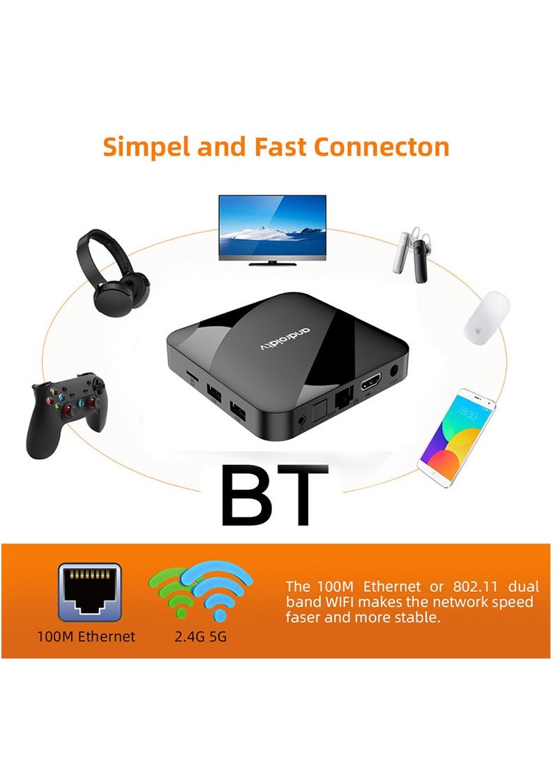 AirYoung - 8K Smart TV Box ATV W2 Android 14.0 OS Amlogic S905W2 Set Top Boxes with 5G WiFi Bluetooth 5.2 & Voice Remote - Image 1
