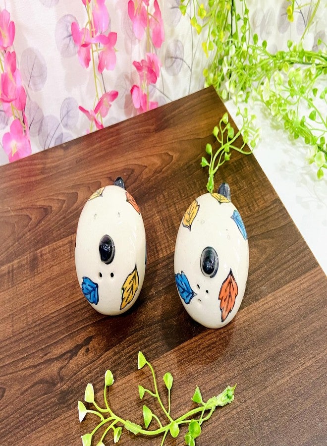 Altaica Kitchen Ceramic Bird Shape Salt and Pepper Shakers Set Dispenser Set for Dining Table - Multicolour - Image 3