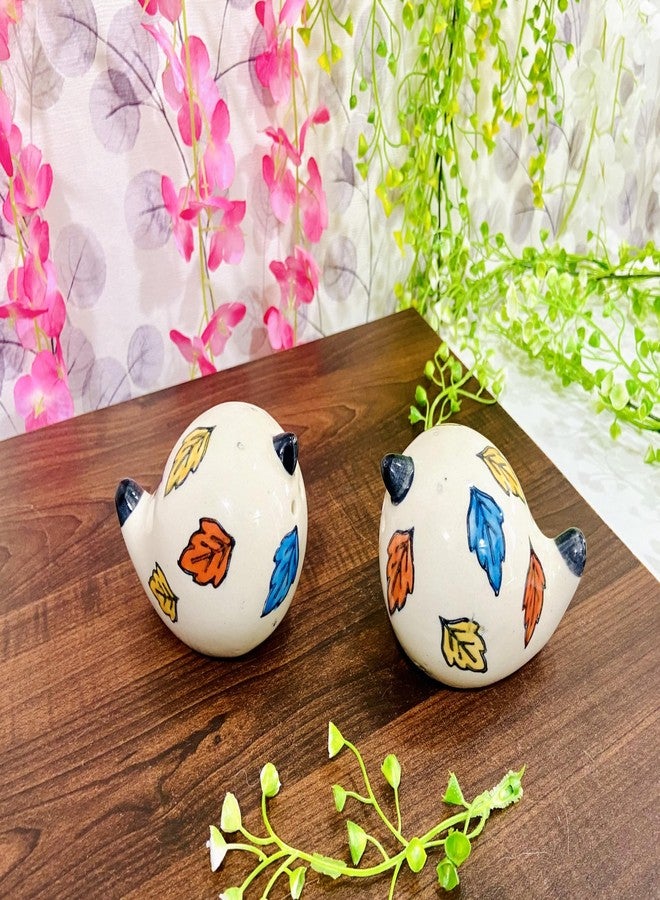 Altaica Kitchen Ceramic Bird Shape Salt and Pepper Shakers Set Dispenser Set for Dining Table - Multicolour - Image 1