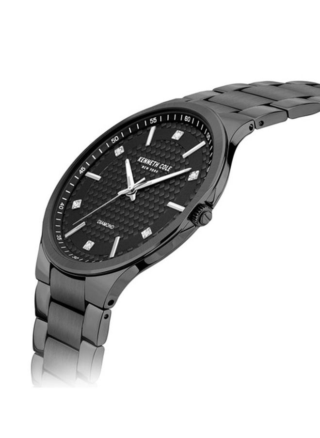 Kenneth Cole - Men Clasp Analog Round Stainless Steel Wrist Watch KCWGG2124901 - 44Mm - Image 1