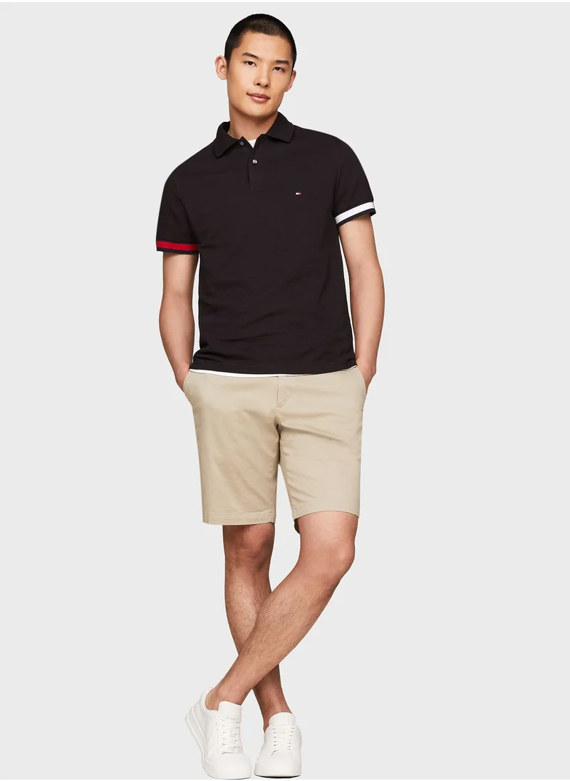 TOMMY HILFIGER Logo Slim Fit Cuff Polo Shirt
