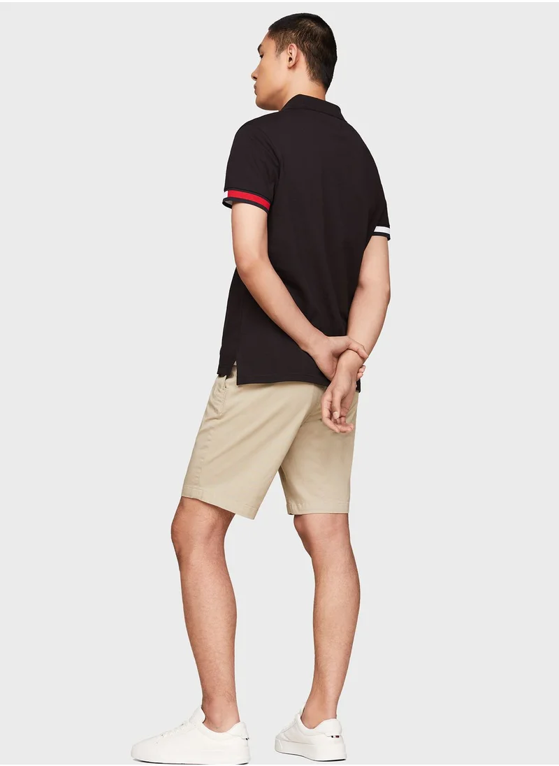 TOMMY HILFIGER Logo Slim Fit Cuff Polo Shirt