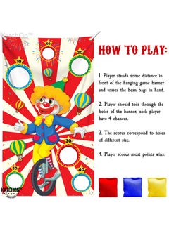 KATCHON Big Carnival Toss Game Banner 54 Inch Carnival Theme Party Decorations Carnival Games For Kids Party Circus Theme Party Decorations Toss Carnival Decorations Circus Party Decorations  - Image 5