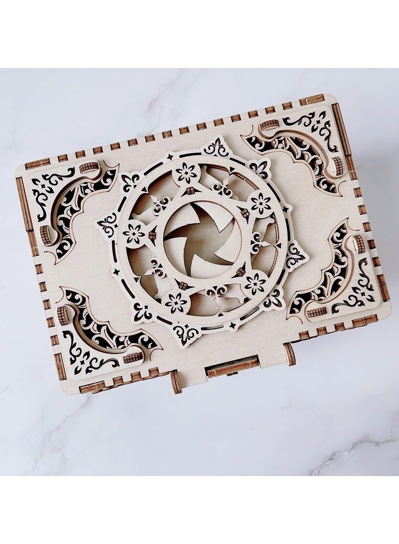 DIY Wooden Puzzle 3D Diorama Wooden Machinery (High Difficulty) Assembling Antique Jewelry Boxes - Image 2