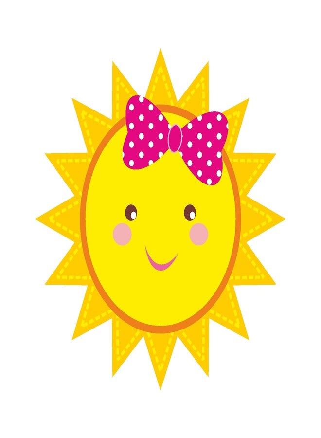 PrettyurParty PRETTY UR PARTY Our Little Sunshine Theme Paper Cutouts for Birthday Parties, Sunshine Theme Girl 1st Bday Supplies, First Birthday Decoration, Cutouts for Room Decor –Multicolour (10 pcs) - Image 3