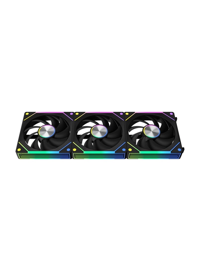 POWER 120mm ARGB/RGB PWM Gaming Case Fan (3-Pack) — High-Airflow, Quiet, Daisy-Chainable LED Fans; Low-Noise RGB Cooling Solution for Gaming Desktop Cases - Image 5