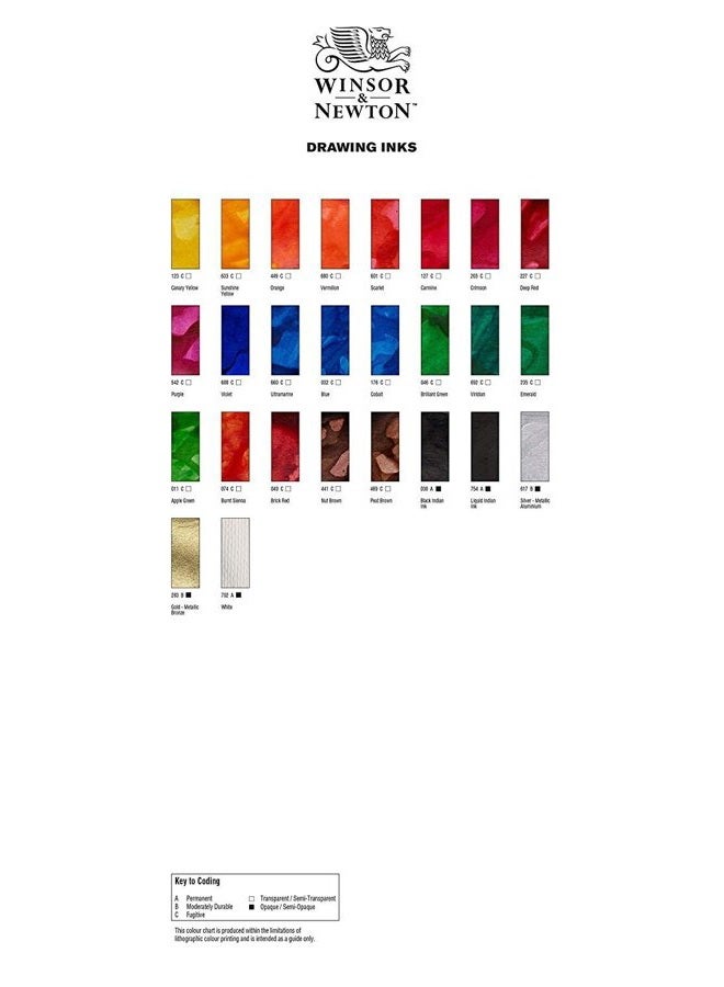 WINSOR & NEWTON حبر رسم، فضي 1 أونصة 30 مل زجاجة، 1010617 - Image 3