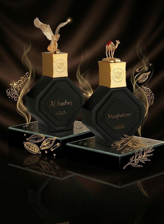 Nabeel Pack of 2 Nabeel Maghateer and Al Bashiq Eau De Parfum 100 ML For Men and Women - Image 4