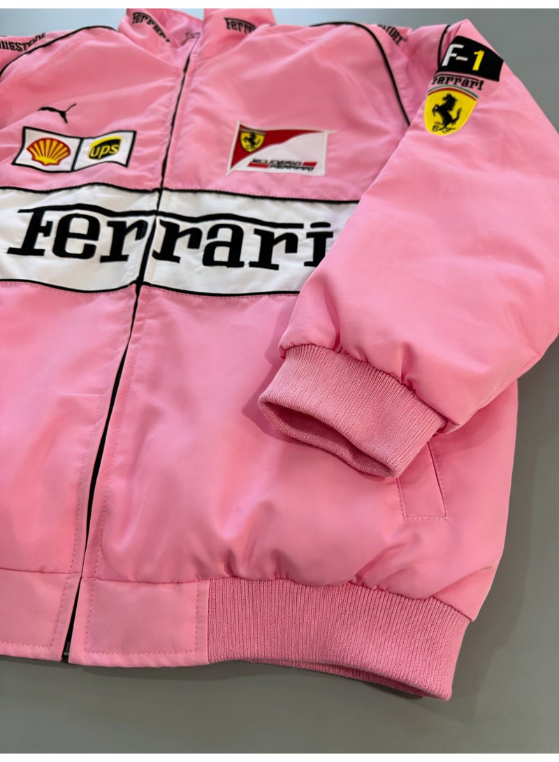 F1 racing suit fully embroidered racing suit motorcycle suit riding suit casual cotton-padded jacket thorn men's and women's coats. - Image 5