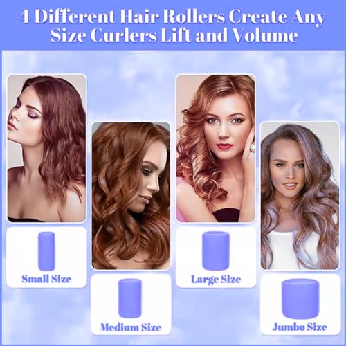 Scarlet Line Professional Velcro Hair Curling Rollers - Hairdressing Self Grip Plastic Curlers for Home and Salon - Image 4