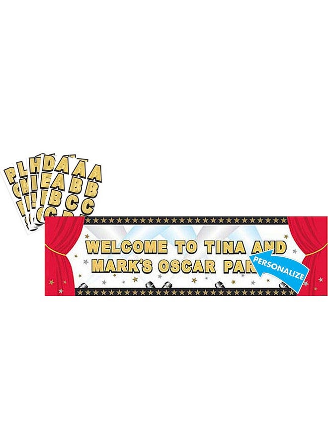 Amscan Hollywood Personalized Giant Sign Banner Kit, Pack of 1, Multicolor