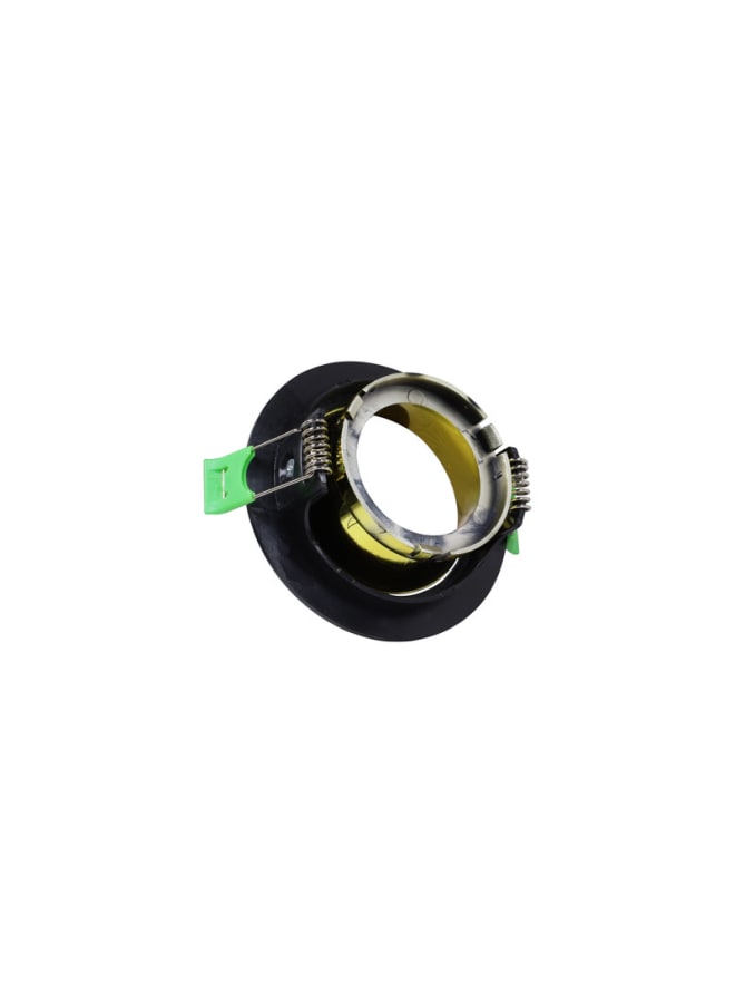 Jana Light Recessed pivoting deep round frame black and bright gold spotlight - Image 3