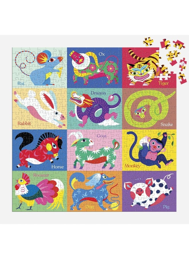 MudPuppy Chinese Zodiac 500 Piece Family Puzzle  - Image 1