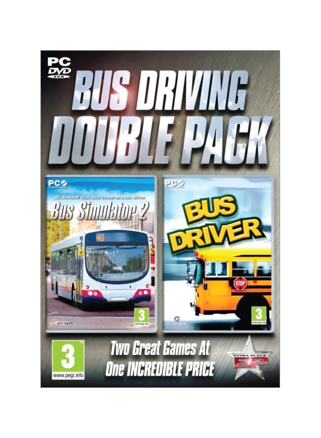 مايكروسوفت عبوة مزدوجة مكونة من لعبتي الفيديو 'Bus-Simulator' و'Bus Driver' (إصدار عالمي) - محاكاة - pc_games - Image 1