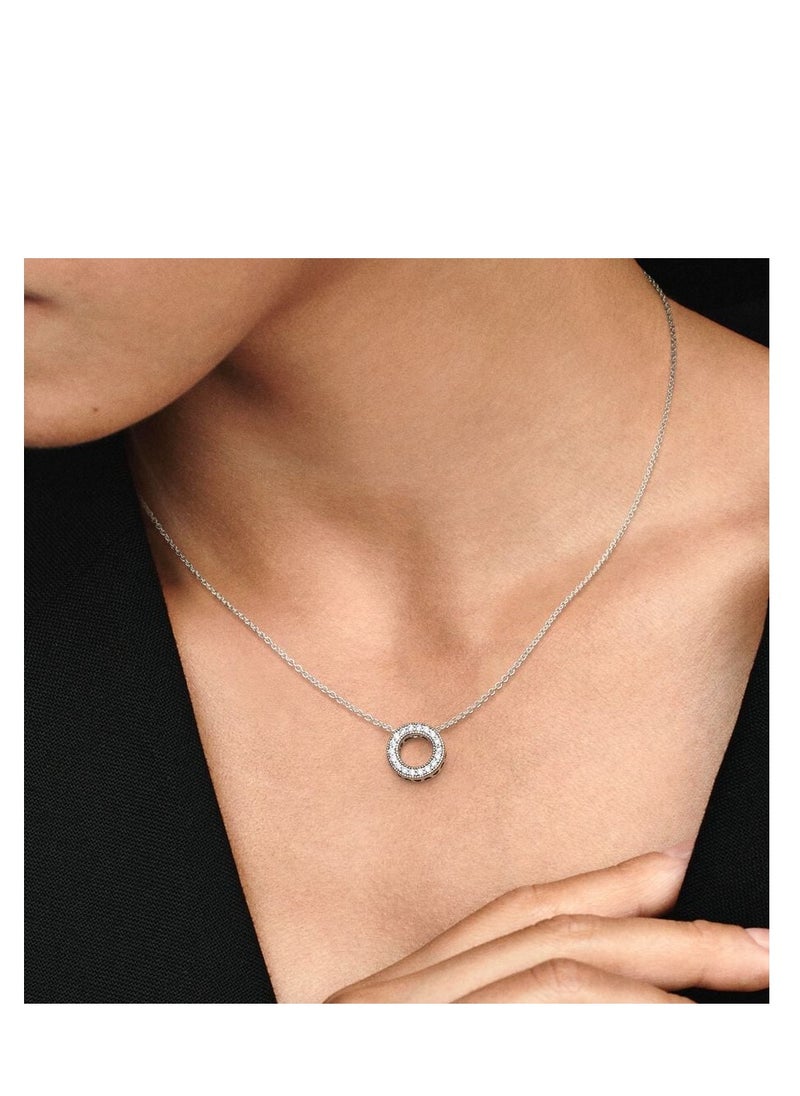 Pandora Violet Pandora Logo Pavé Circle Collier Necklace  - Image 4