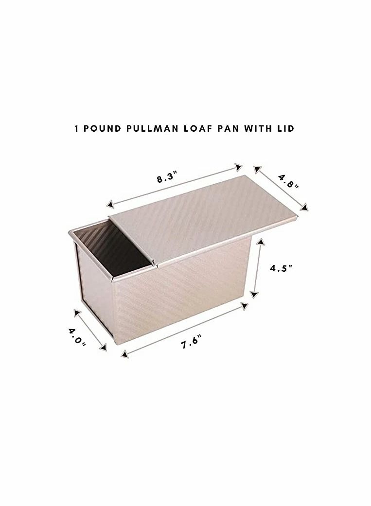 Excefore One Pound Pullman Loaf Pan with Cover Toxic Free NONSTICK Organic Environmental Friendly Premium Coating Durable Quality  - Image 2