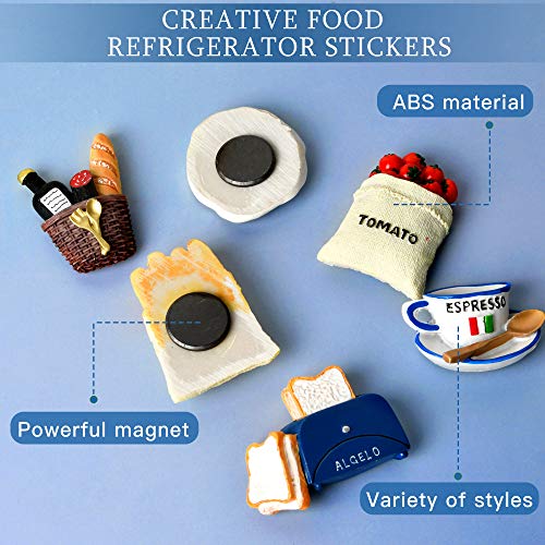 Worldity 6pcs Cute 3D Resin Fridge Magnets - Creative Natural Food Shaped Magnets for Home Decor, Refrigerator, Magnetic Whiteboard or Blackboard - Image 4
