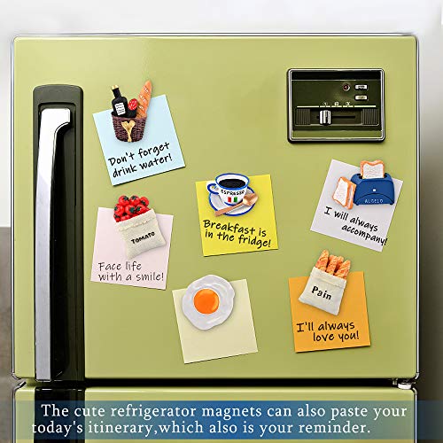 Worldity 6pcs Cute 3D Resin Fridge Magnets - Creative Natural Food Shaped Magnets for Home Decor, Refrigerator, Magnetic Whiteboard or Blackboard - Image 5