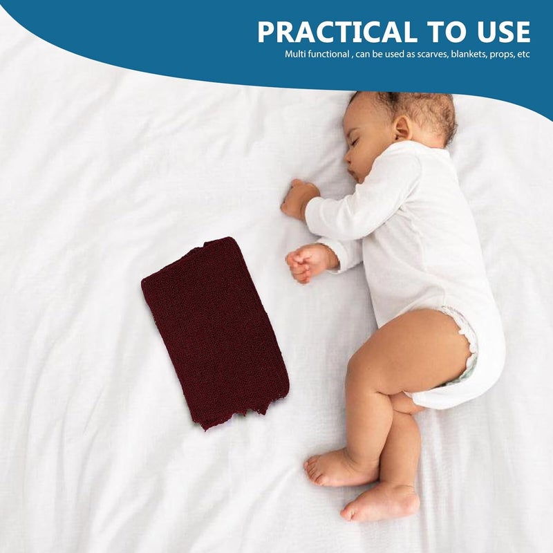 6pcs Newborn Set for Photography, Stretch Knit Photo Props Wraps, Unisex Photoshoot Accessories, Lightweight Nursery Use - Image 3