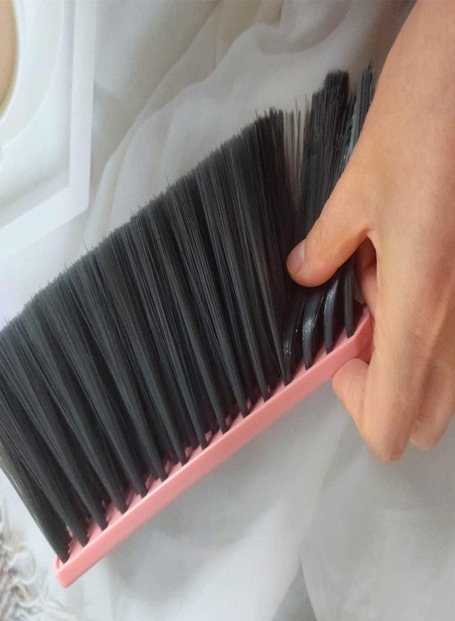 Jilukibo 3 Pack Soft Bristle Bed Sheets Sweeping Cleaning Brush with Long Hand, Counter Duster for Debris Hair Remover Desk Quilt Sofa Furniture (Pink Green Yellow) - Image 4