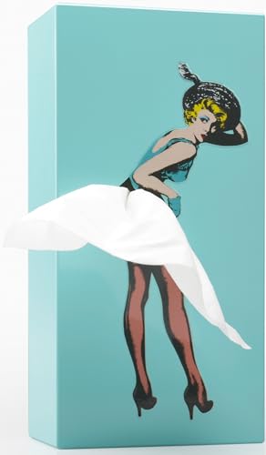 صندوق مناديل تنورة طائرة تصميم التنورة النسائية الفائز بجائزة الأصلية قاعدة معدنية مثقلة فن البوب مصنوعة في كوريا هدايا مميزة ديكور منزلي مبتكر من سبكتروم مينت