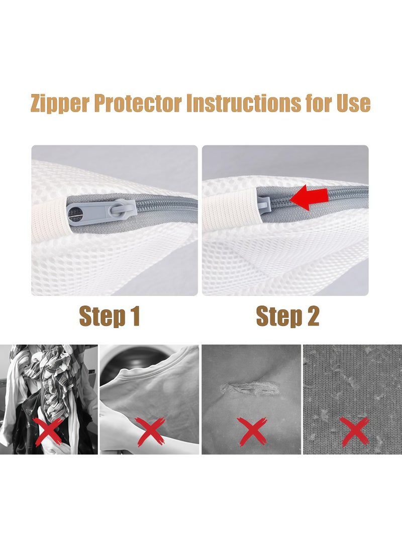 Flossie 2 Packs Bra Washing Bags, Mesh Laundry Bags with 3D Bracket, Travel Laundry Bags with Zipper, Lingerie Bags for Washing Delicates, Sock, Bra Washer Protector (with 3D Bracket) - Image 4