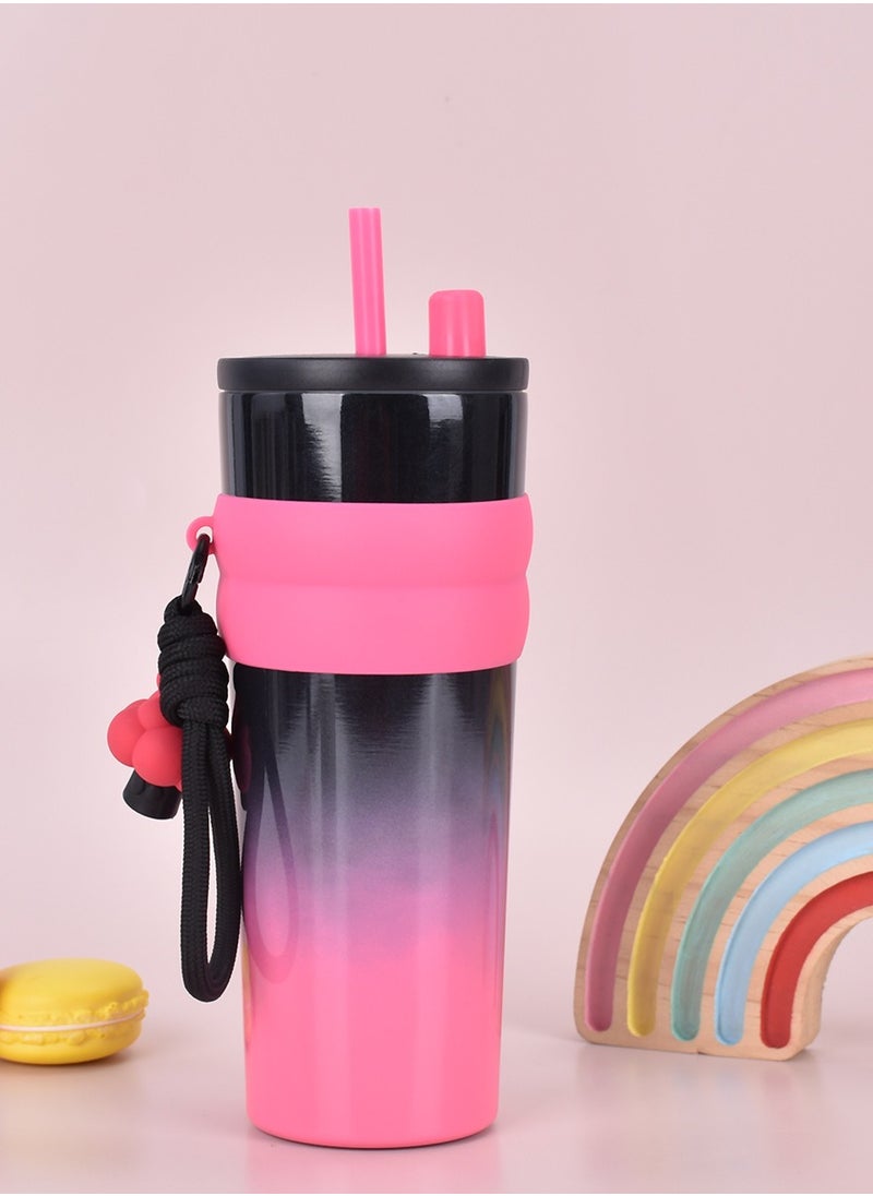 Large 710ml Stainless Steel Water Bottle for Hot & Cold Drinks | 24-Hour Temperature Control | Leakproof Sport Thermos Flask | Perfect for Dubai Heat, Hiking, Travel - pzsku/Z4B341AC1AB2D5CBD00D9Z/45/_/1740476225/64972b67-5da1-4bac-87ae-fa73bc55e3c2