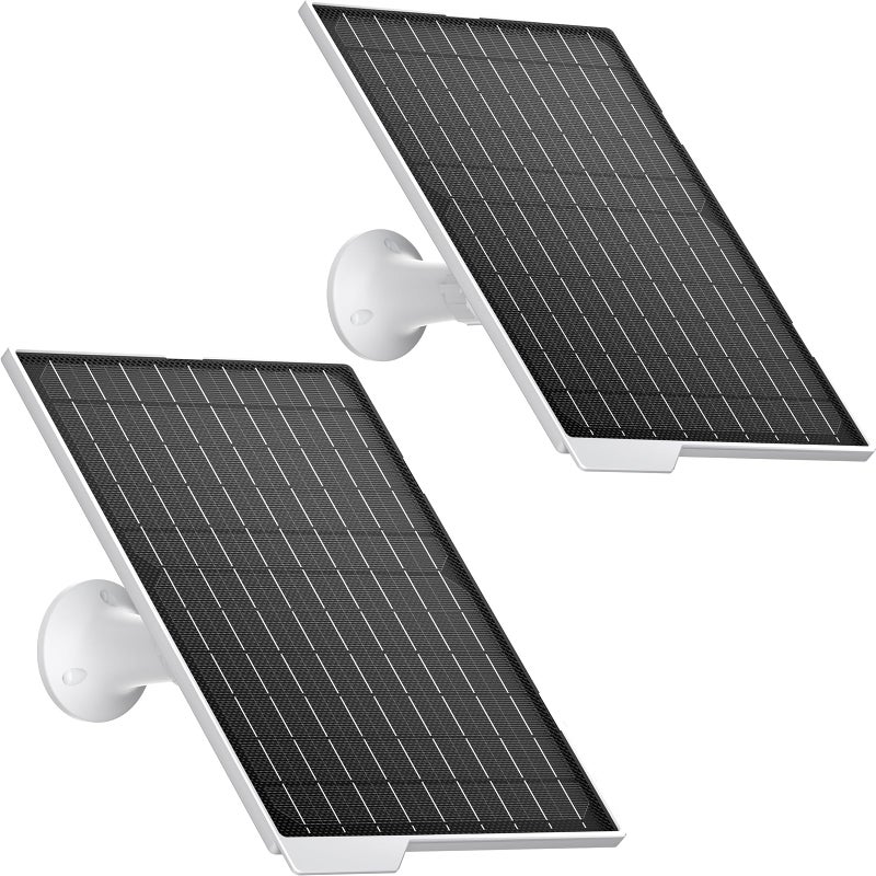 BONAI 2 Pack 9W Solar Panels- IP65 Waterproof, High Efficiency Charger with 10FT USB-C Cable and Micro USB Adapter, Works in -4Â°F~176Â°F, for Outdoor Cameras, Smartphones and All DC 5V Devices - Image 1