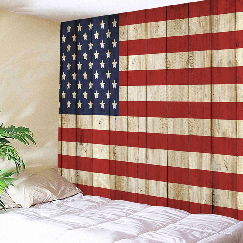 2pcs 150 x 130CM American Flag Theme Backdrop Tapestry American flag Party Photography Background Wall Decoration - Image 3