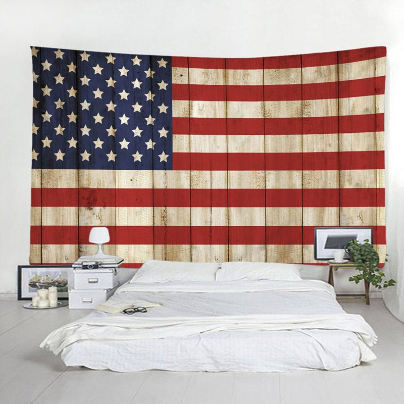 2pcs 150 x 130CM American Flag Theme Backdrop Tapestry American flag Party Photography Background Wall Decoration - Image 5