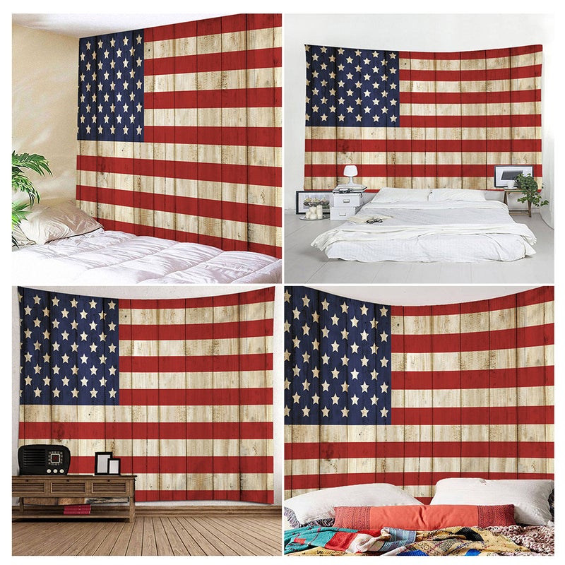 2pcs 150 x 130CM American Flag Theme Backdrop Tapestry American flag Party Photography Background Wall Decoration - Image 4
