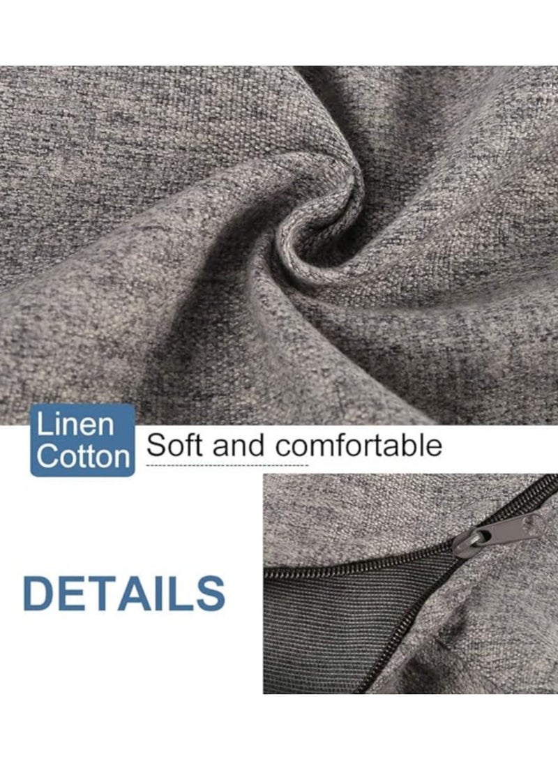 DANIM Bean Bag Chair Soft Lazy Lounge Sofa Cover without Filling for Adults and Kids(Grey 70x80cm) - Image 3