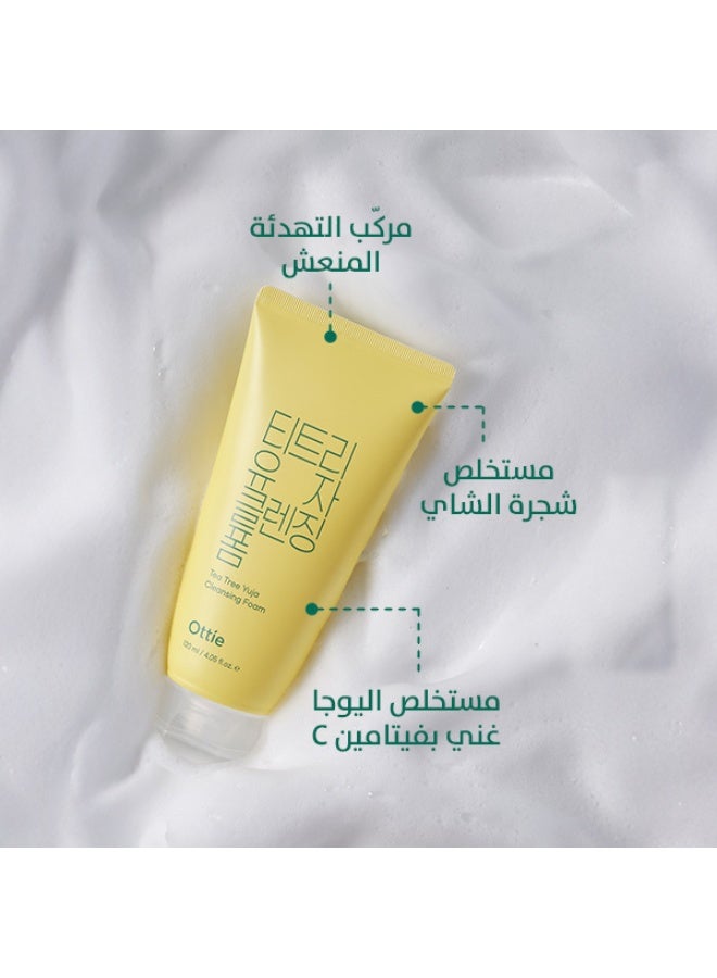 أوتي رغوة التنظيف Ottie Tea Tree Yuja بحجم 120مل | مضادة لحب الشباب ومُضيئة | تُصفي البشرة وتُوحد اللون | منظف كوري - Image 2