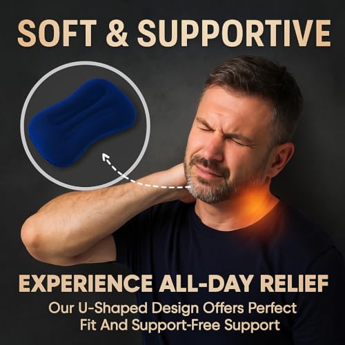 CRESSNOVA Ultralight Inflatable Air Pillow – Compact Travel Gear for Train, Hiking & Camping | Air Pillow for Sleeping | Pillow for Flight Travel | Travelling Companion, (Blue) - Image 5