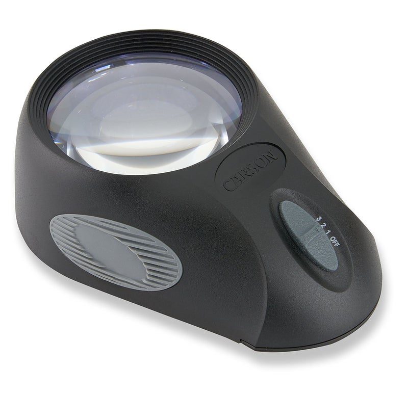 Carson LumiLoupe Ultra 5x LED Lighted Stand Loupe Magnifier with 3 Brightness Settings LL88