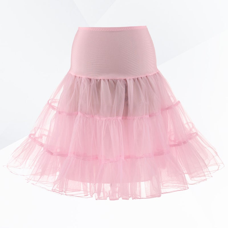 2pcs Light Women Hoopless Petticoat Retro Underskirt Tutu Skirt Dress Showing Stage Costume for Cosplay Dance Wedding Dress- Size L - Image 3