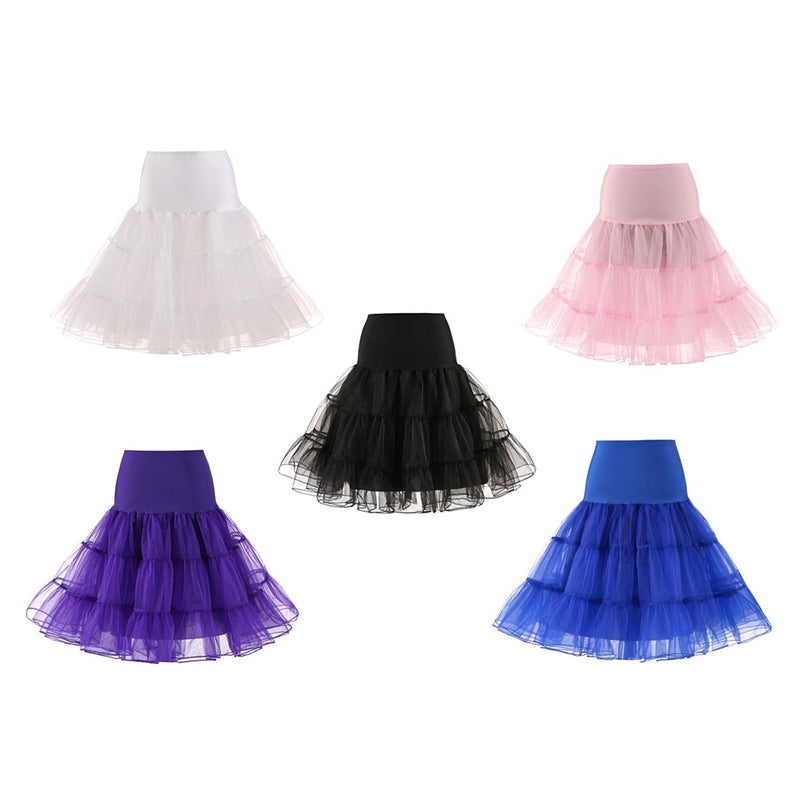 2pcs Light Women Hoopless Petticoat Retro Underskirt Tutu Skirt Dress Showing Stage Costume for Cosplay Dance Wedding Dress- Size L - Image 2