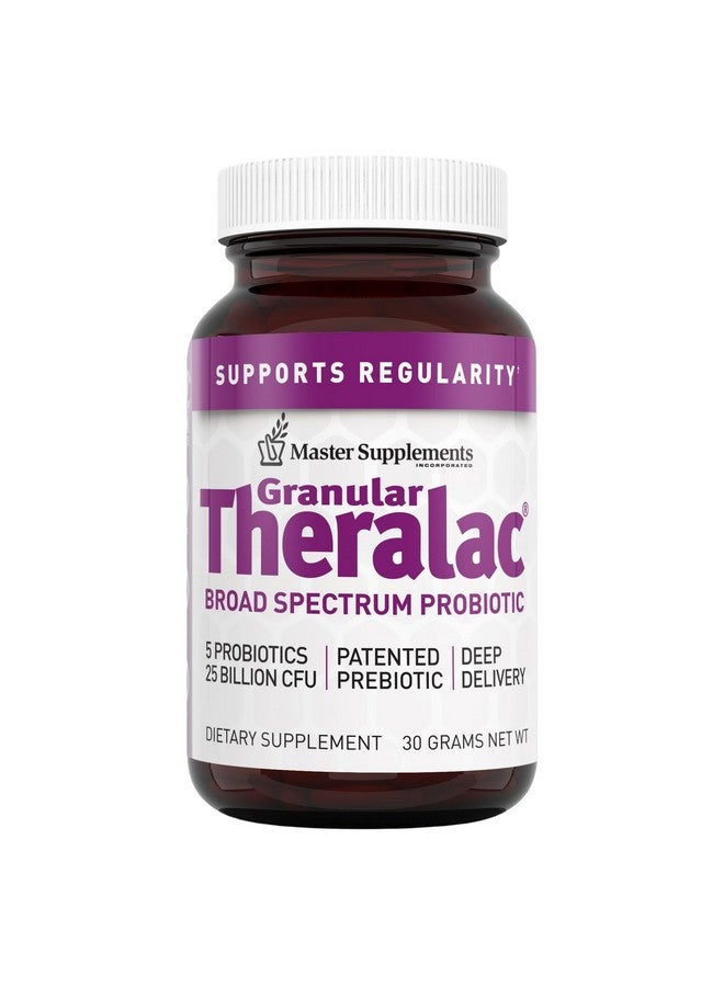 THERALAC Master Supplements Granular Theralac - 1.05 oz - Multi-Strain Probiotic Powder for Optimal Gut Health - Great for Kids - Vegan, Gluten Free - 40 Servings - Image 1