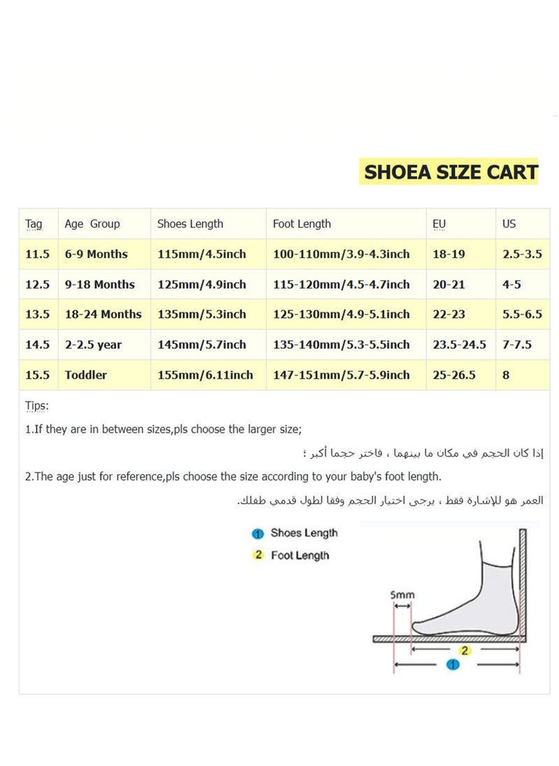 ماركة غير محددة أحذية أطفال رضّع للأولاد والبنات - شبكة تنفس - نعل ناعم - خفيفة الوزن - آمنة ومانعة للانزلاق - حذاء أطفال أوّلى للمشي - 6 إلى 36 شهرًا  - Image 5